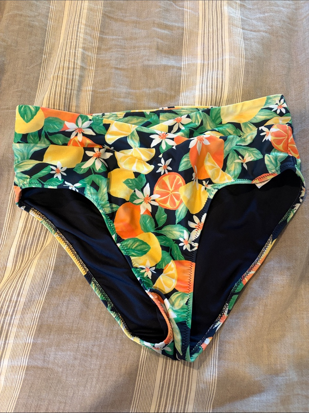 Old Navy Tropical Citrus High-Waist Bikini Bottom